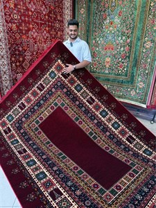فرش سین راد کف ساده زرشکی7044