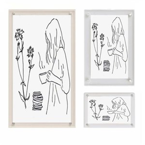 قاب عکس مدل مگنتی یخچالی طرح عروس مجموعه سه عددی