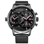 MINI FOCUS Men's Quartz Watches Business Fashion Multifunction Dial Waterproof Leather strap