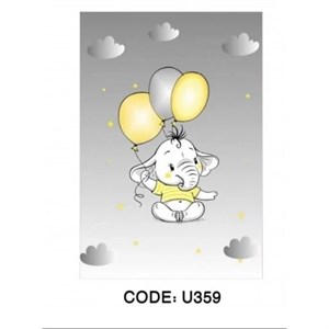 فرشینه کودک مخمل ترک طرح فیل کد U359(پس کرایه)