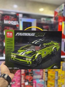 لگو ماشین مسابقه‌ای Mingdi مدل 3201 | ۳۲۰ قطعه، سری Famous Car سایز بزرگ 🏎️💚
