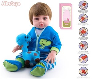 عروسک تمام سیلیکونی سنسوردار مدل AD4503-6 | نوزاد واقع‌گرایانه با قابلیت صوتی 👶✨