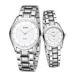 Jiusko Swiss Men Women Slim Quartz Dress Watches Sapphire Tungsten Steel Bracelet 325 