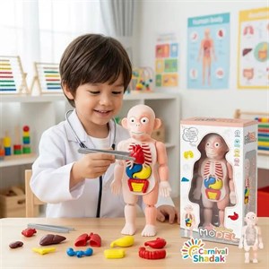 مولاژ و پازل آموزشی آناتومی بدن انسان مدل W608