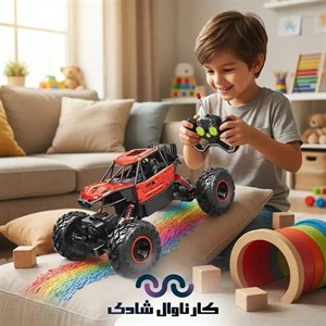 ماشین آفرود کنترلی Rock Climbing مدل 888-P27 | بدنه فلزی (Alloy)، چهارچرخ محرک، سیستم تعلیق فنری، شارژی