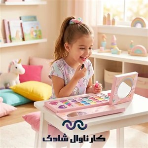 پالت آرایشی حرفه‌ای کودک مدل LK28521 | ست ۲۵ تکه مسافرتی با طرح یونیکرن، ایمن، قابل شستشو و دارای تاریخ انقضا