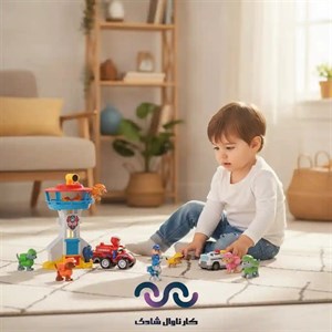 ست اسباب‌بازی سگ‌های نگهبان مدل Mini Dogs Paradise | همراه با برج مراقبت و فیگور (آیتم 009-1)