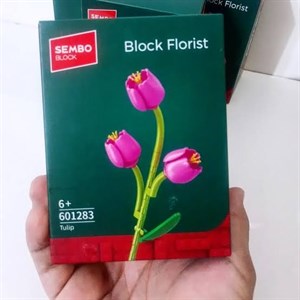 لگو شاخه گل لاله Sembo Block 601283 | ساختنی دکوراتیو و هدیه خاص 🌷🧱