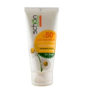 کرم ضدآفتاب بی رنگ فاقد چربی Spf50 پوست چرب عصاره بابونه شون