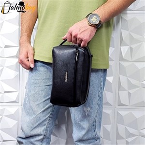 کیف دستی مردانه چرم صنعتی ضد خش شوزبگ دو خانه