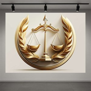 تابلو بوم طرح مخمل عدالت مدل ترازوی قانون کد AR3060126