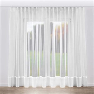 پرده تیکو دکو مدل کتان تور دوخت ساده سایز 280x600 سانتی‌متر