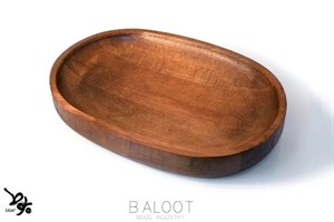 اردو خوری و رولت خوری  اردور چوبی بیضی مدل ولوت لوکس (چوب راش وارداتی) کد 4524 