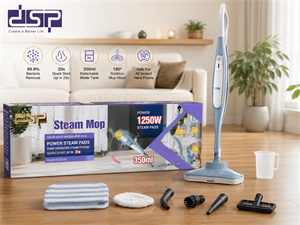 بخارشوی ایستاده DSP مدل KD2036 | Steam Mop 1250W با مخزن 350 میلی‌لیتر و سری چرخشی 180 درجه