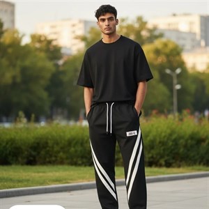 شلوار بگ پارچه گلکسی نوار کج (پک6 عددی) (فروش عمده) کد 1007