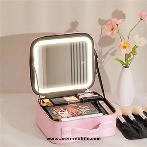 کیف لوازم آرایش مدل آینه دار LED mirror