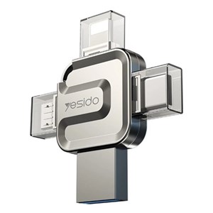فلش 256 گیگ یسیدو Yesido FL15 OTG Type-CMicro USBLightning USB3.0