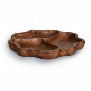 اردور خوری چوبی طرح گل سه خانه راش کد 4562 