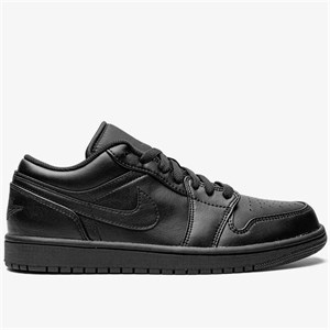 کتونی نایک ایرجردن ۱ بدون ساق تمام مشکی چرمی Nike Air Jordan 1 Low Black