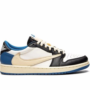 کتونی نایک ایرجردن ۱ بدون ساق ترویس اسکات فرگمنت Nike Air Jordan 1 Low Travis Scott Fragment Blue
