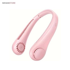 پنکه گردنی شارژی دارای LED (پرداخت درب منزل / ارسال رایگان یا تخفیف برای پرداخت کارت به کارت)