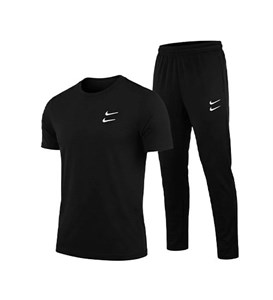 ست مردانه تیشرت و شلوار Nike مشکی کد 49616 (پرداخت درب منزل / ارسال رایگان یا تخفیف برای پرداخت کارت به کارت)