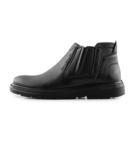 نیم بوت چرم مصنوعی مردانه مشکی زیپ دار کد 48576 - 42 (پرداخت درب منزل / ارسال رایگان یا تخفیف برای پرداخت کارت به کارت)