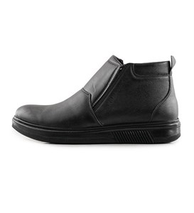 نیم بوت چرم مصنوعی مردانه مشکی زیپ دار کد 48575 - 40 (پرداخت درب منزل / ارسال رایگان یا تخفیف برای پرداخت کارت به کارت)