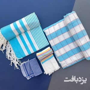 پکیج مسافرتی نخی رنگ آبی روشن (ویژه اربعین)