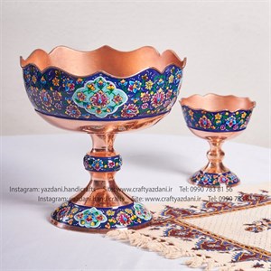 کاسه آجیل خوری و شکلات خوری لب بری مس و پرداز 