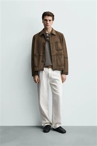 کت نازک مردانه Zara قهوه‌ای