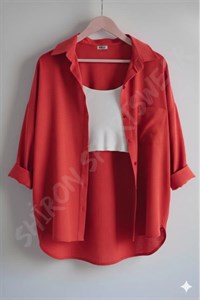 پیراهن زنانه نخی Shiron Sportswear Company قرمز