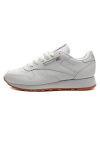 کفش چرم کلاسیک Gy0954 با زیره کائوچو، سفید، unisex