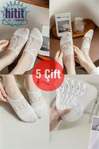 جوراب زنانه توری Hitit Socks سفید