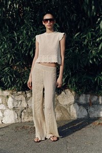 تاپ زنانه بافتنی Zara سفید