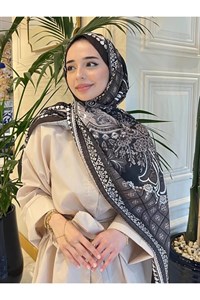شال قهوه زنانه نخی Mira Ipek قهوه‌ای