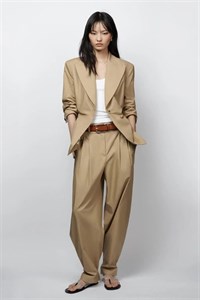 تاپ چسبان زنانه Zara بژ