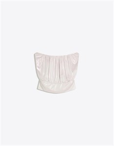 تاپ زنانه Bershka بژ