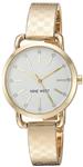 Nine West Women's NW/2102SVGB Crystal Accented Gold-Tone Bangle Watch