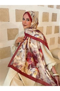 شال زنانه نخی قرمز