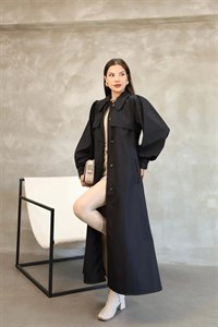 کت ترنچ زنانه Quberz مشکی