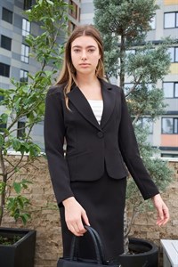 کت بلیزر زنانه نخی مشکی