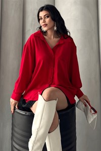 پیراهن گشاد زنانه اورسایز قرمز