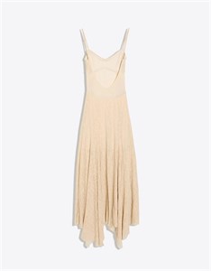 پیراهن میدی بند و توری زنانه Bershka