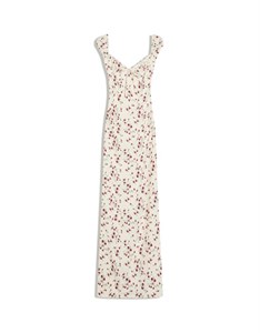 پیراهن میدی چاپی با دانتل Bershka زنانه