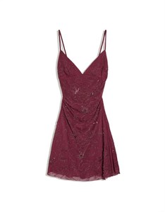 پیراهن مینی مش براق زنانه Bershka