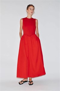 پیراهن میدی کنتراست زنانه Zara