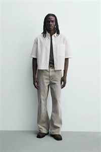 پیراهن Boxy Fit جیب‌دار Zara مردانه