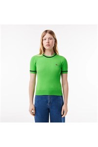 پیراهن زنانه آستین کوتاه یقه گرد سبز Lacoste