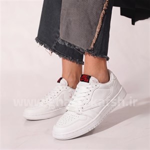 کفش کتونی زنانه نایک جردن وان تراویس JORDAN 1 Travis رنگ سفید تمام کد 2778